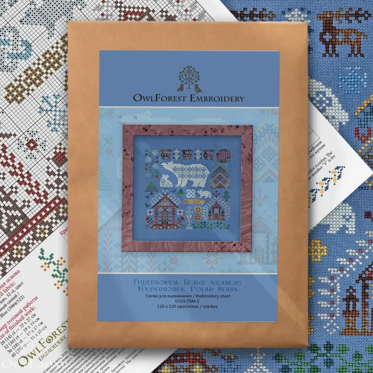 Схема для вышивания «Гиперборея. Белые медведи»