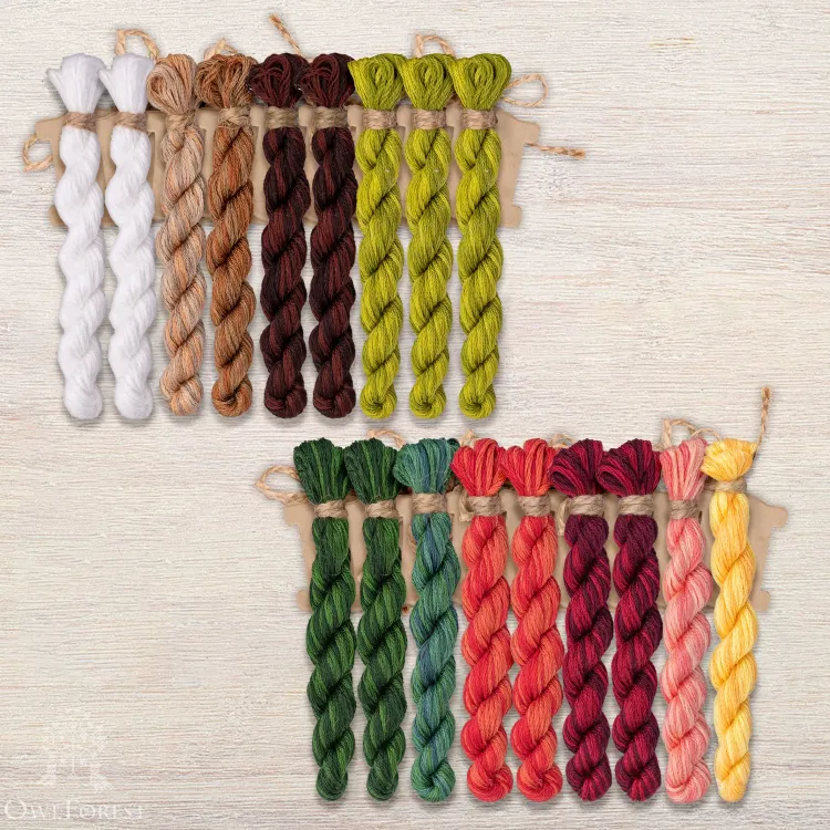 Набор ниток OwlForest для схемы «Клубничное варенье» (DMC)