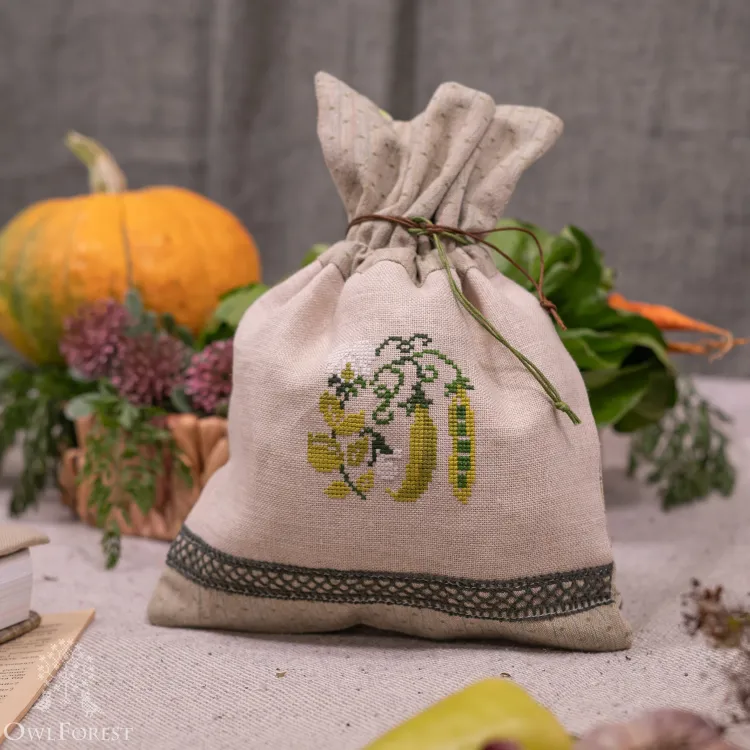 Буклет со схемами для вышивания «Овощная корзина»