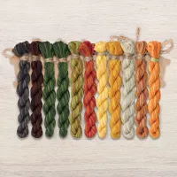 Набор ниток OwlForest для схемы «Тыквенные домики» (DMC)