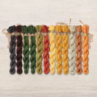 Набор ниток OwlForest для схемы «Тыквенные домики» (DMC)