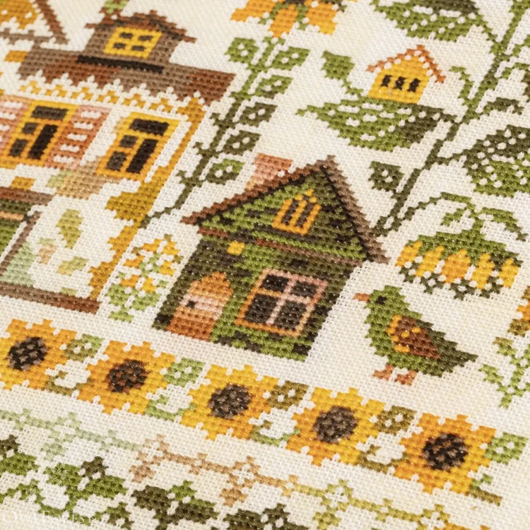 Схема для вышивания «Подсолнечные домики»