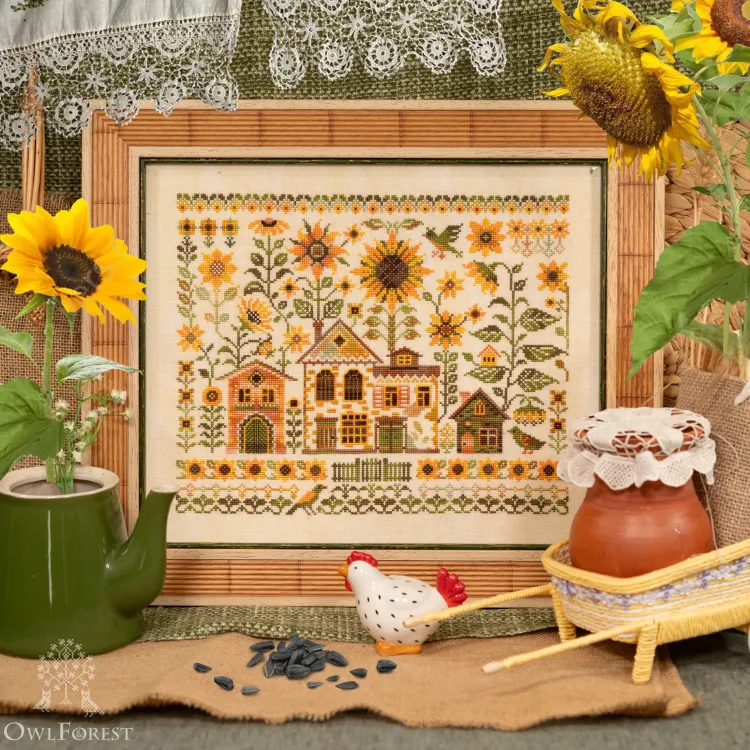 Схема для вышивания «Подсолнечные домики»