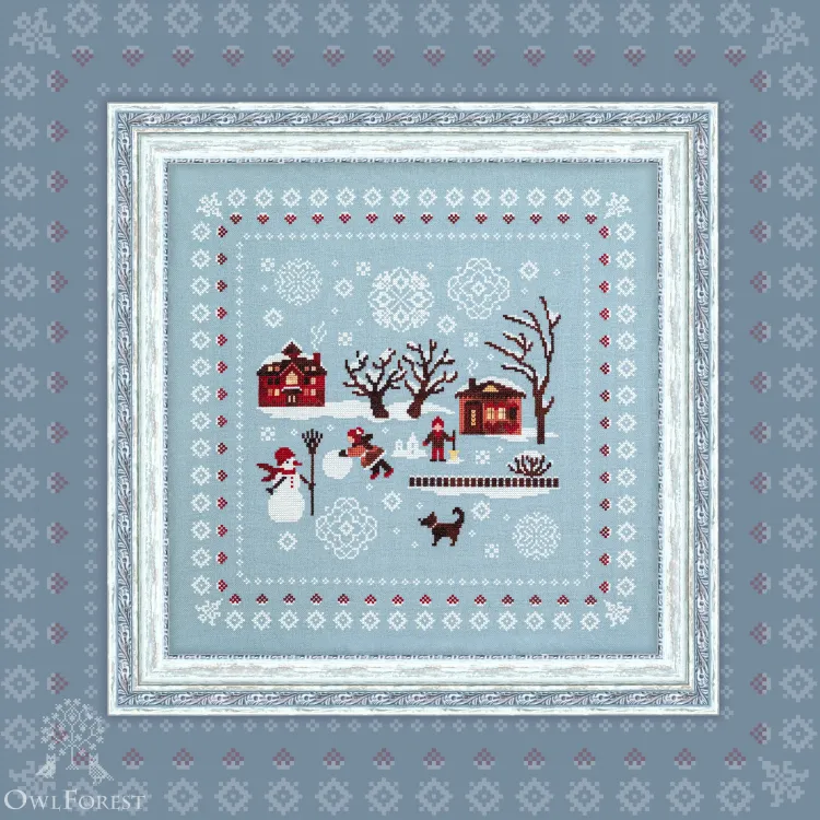 Схема для вышивания «Зимние сюжеты. Дворик» 