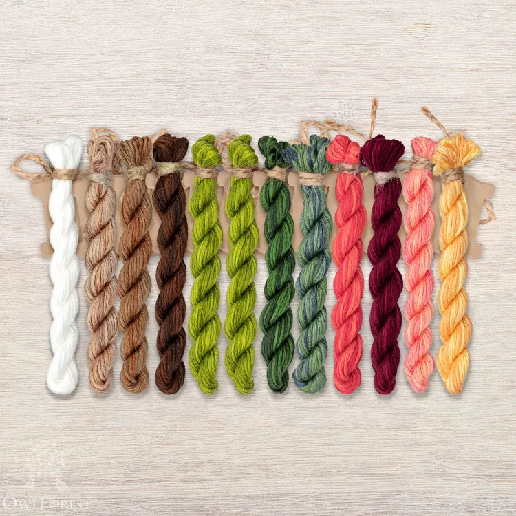 Набор ниток OwlForest для схемы «Клубничное варенье» (ПНК им. Кирова)