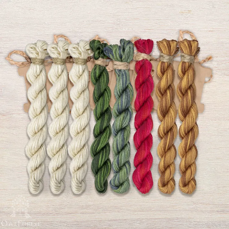 Набор ниток OwlForest для схемы «Пряничный Новый год» (ПНК)