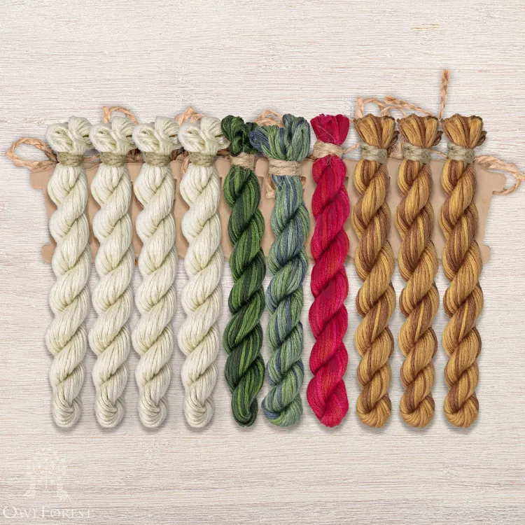 Набор ниток OwlForest для схемы «Пряничный Новый год» (ПНК)