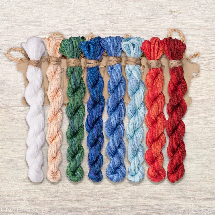 Набор ниток OwlForest для для схемы «Снегурочка» (DMC)