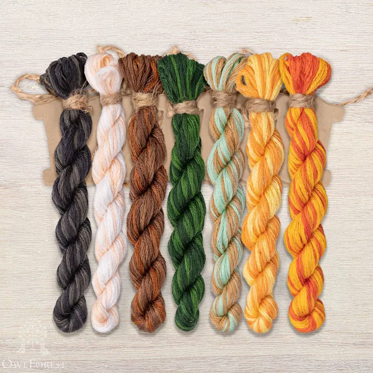 Набор ниток OwlForest для схемы «Тыковки» (DMC)