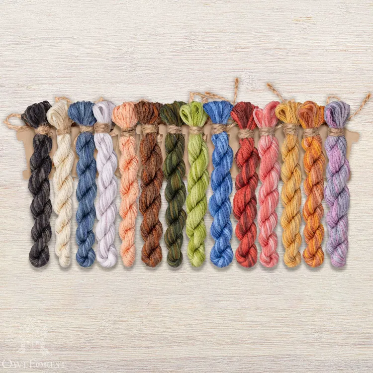 Набор ниток OwlForest для схемы «Алиса в Стране Чудес» (DMC) цветной вариант