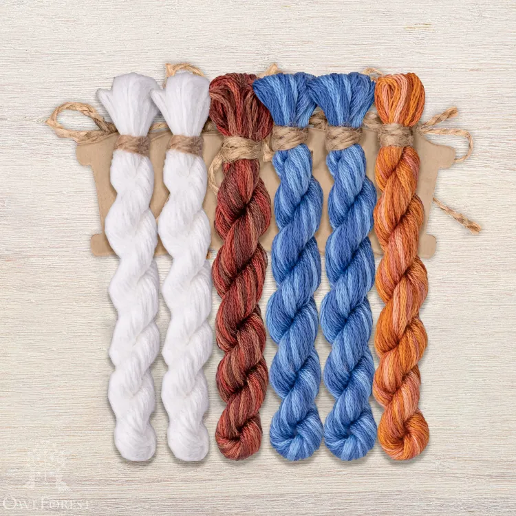 Набор ниток OwlForest для схемы «Метрика. Мальчик-котик» (DMC)