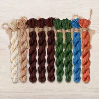 Набор ниток OwlForest для схемы «Лисья поляна» (DMC)