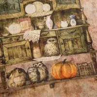 Сумка-шоппер «Буфет с совами»