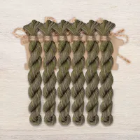 Набор ниток OwlForest для схемы «Семплер с желудями» (DMC) монохромный вариант