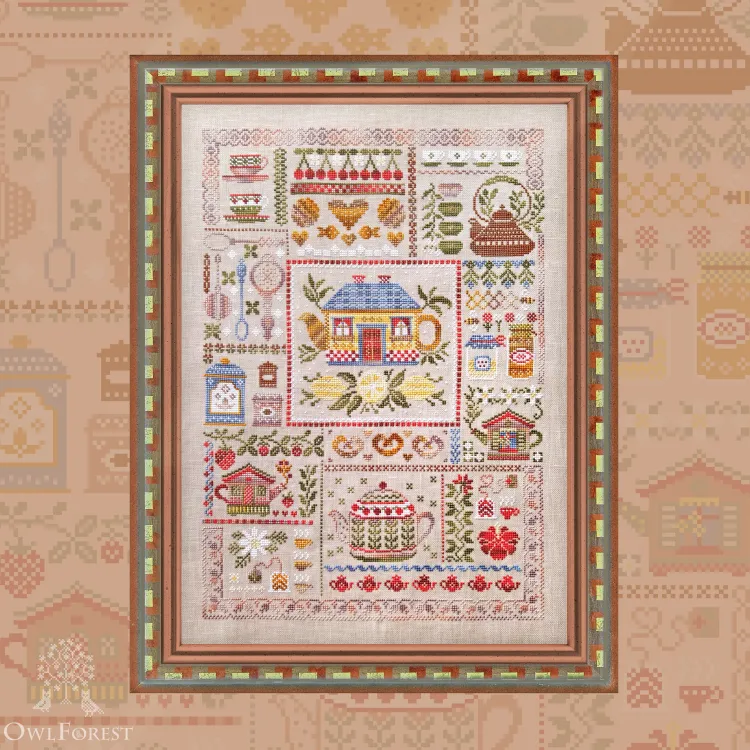 Схема для вышивания «Чайный семплер»