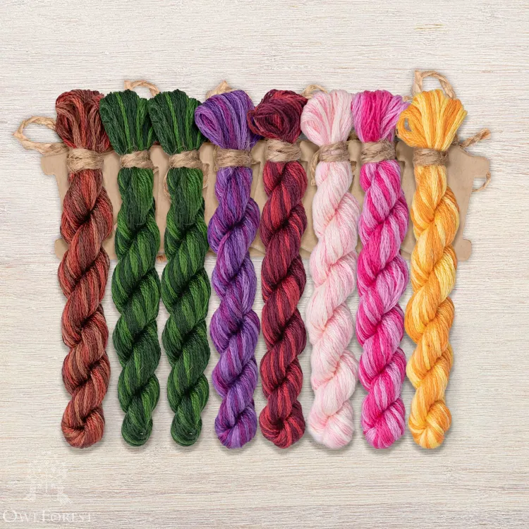 Набор ниток OwlForest для схемы «Звонкие стрекозы» (DMC)