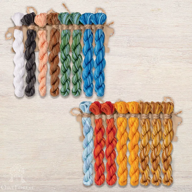 Набор ниток OwlForest для схемы «Конёк-горбунок» (DMC)