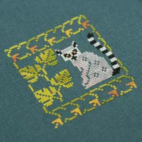 Бесплатная схема для вышивания «Дружественные лемуры»