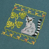 Бесплатная схема для вышивания «Дружественные лемуры»