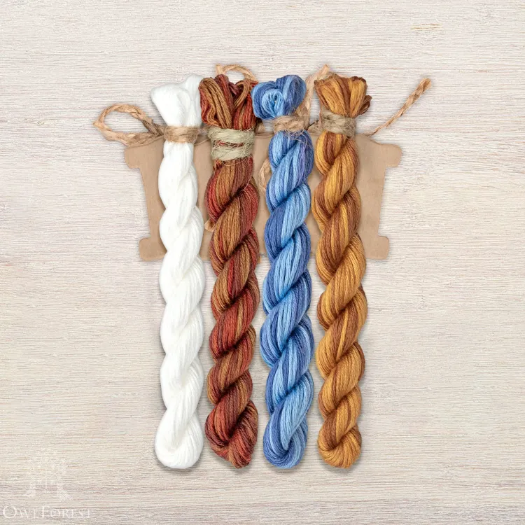 Набор ниток OwlForest для схемы «Метрика. Мальчик-котик» (ПНК)