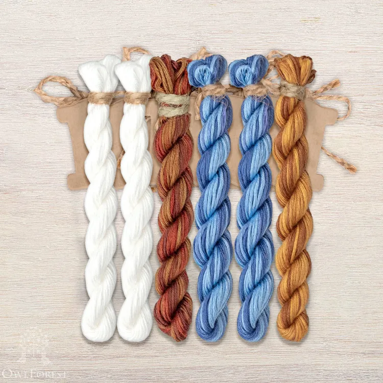 Набор ниток OwlForest для схемы «Метрика. Мальчик-котик» (ПНК)