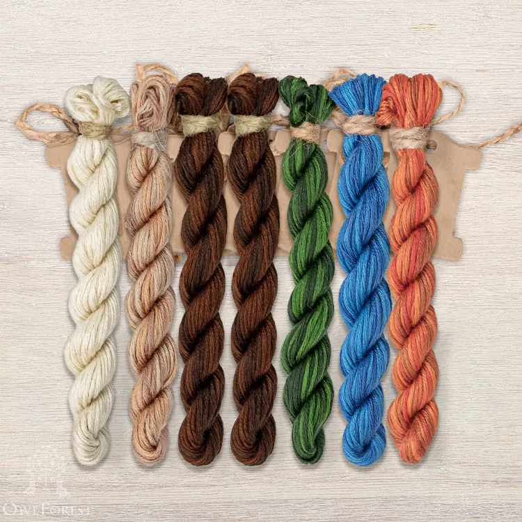 Набор ниток OwlForest для схемы «Лисья поляна» (ПНК им. Кирова)