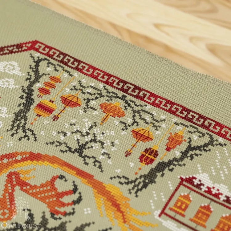 Схема для вышивания «Два дракона»