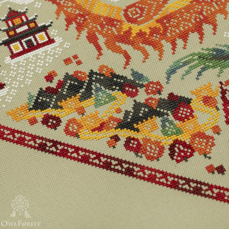 Схема для вышивания «Два дракона»