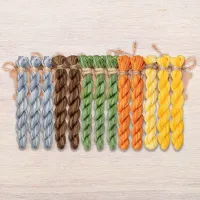 Набор ниток OwlForest для схемы «Ночные трели янтарных птиц» (ПНК)