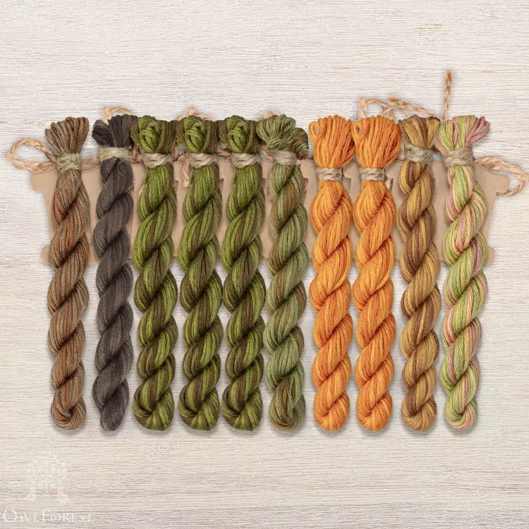 Набор ниток OwlForest для схемы «Подсолнечные домики» (ПНК)