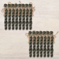 Набор ниток OwlForest для схемы «Семплер с желудями» (ПНК) монохромный вариант