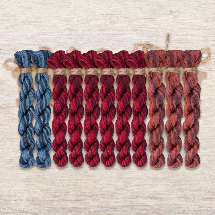 Набор ниток OwlForest для схемы «Северный край» (DMC)