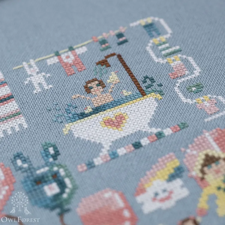 Схема для вышивания «Счастливое детство. Метрика для девочки»