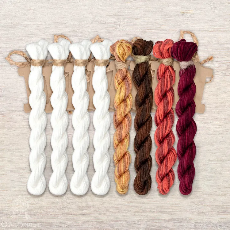 Набор ниток OwlForest для схемы «Зимние сюжеты. Дворик» (ПНК)