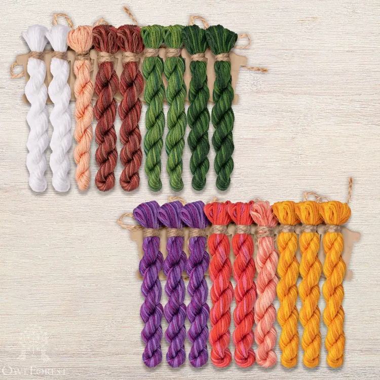 Набор ниток OwlForest для схемы «Ламы» (DMC)