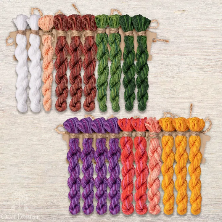 Набор ниток OwlForest для схемы «Ламы» (DMC)