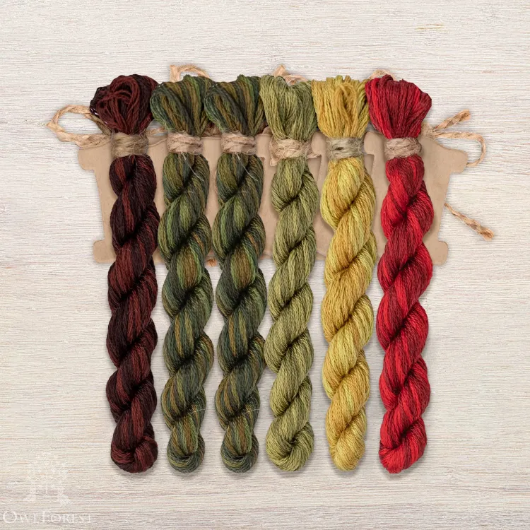 Набор ниток OwlForest для схемы «Лес изначальный» (DMC)