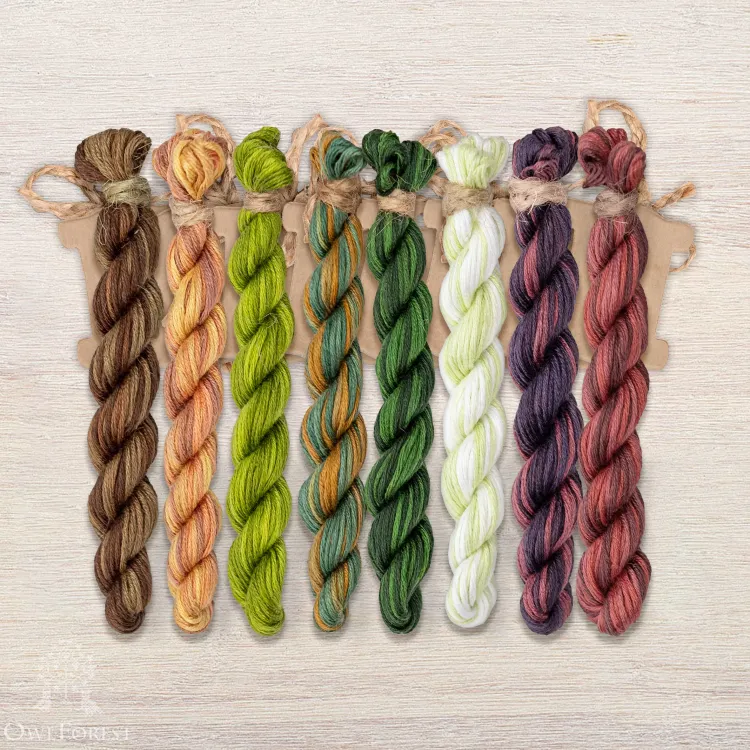 Набор ниток OwlForest для схемы «Крыжовниковое лето» (ПНК)
