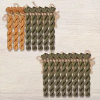 Набор ниток OwlForest для схемы «Семплер с желудями» (DMC) двухцветный вариант