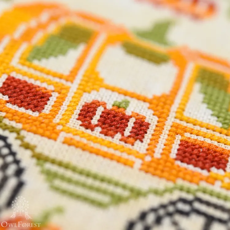 Бесплатная схема для вышивания «Карета-тыква»