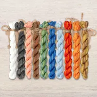 Набор ниток OwlForest для схемы «Конёк-горбунок» (ПНК)