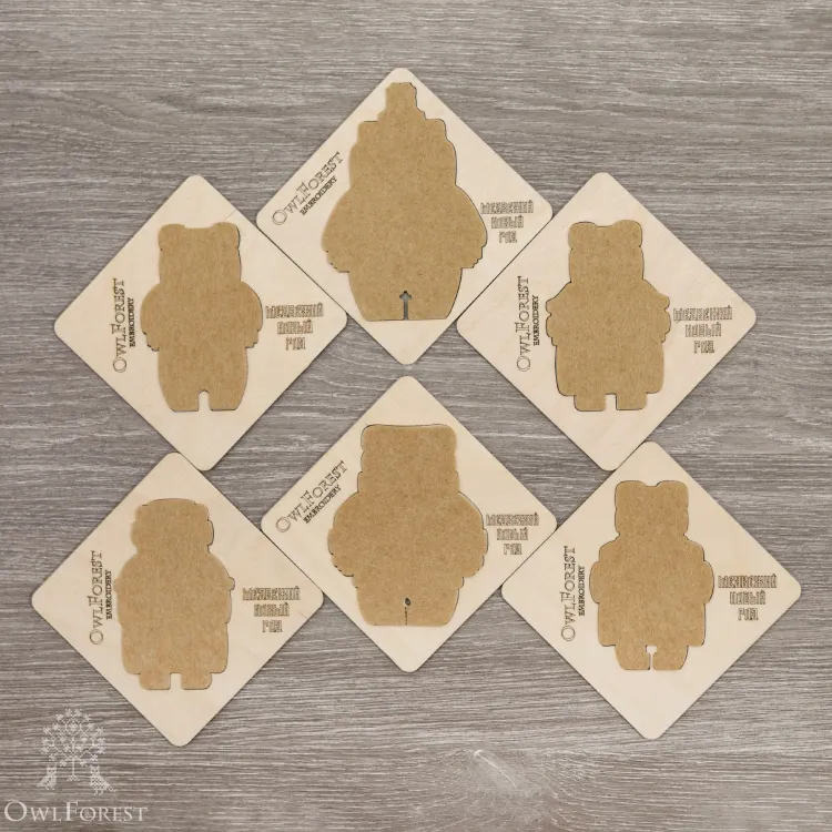 Комплект перфорированных заготовок к схемам «Медвежий Новый год»