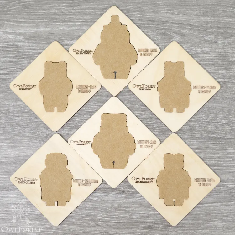 Комплект перфорированных заготовок к схемам «Медвежий Новый год»