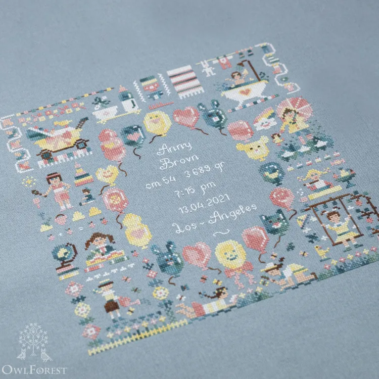 Электронная схема «Счастливое детство. Метрика для девочки»