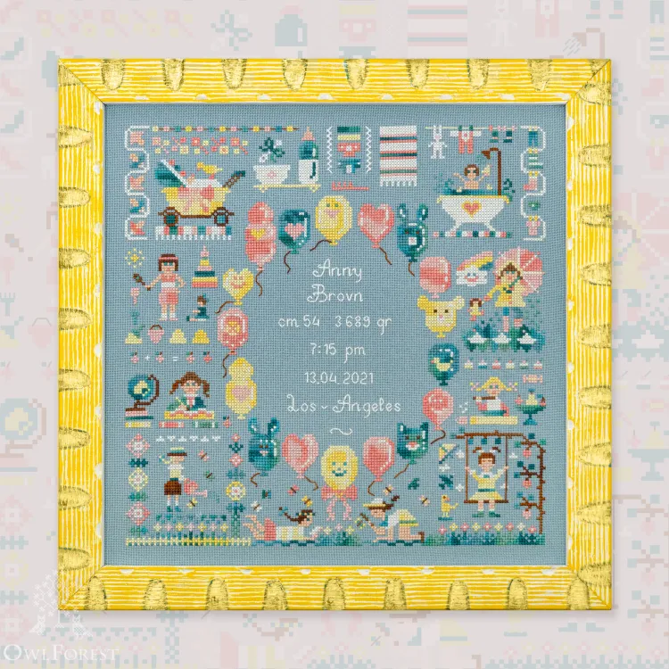 Электронная схема «Счастливое детство. Метрика для девочки»