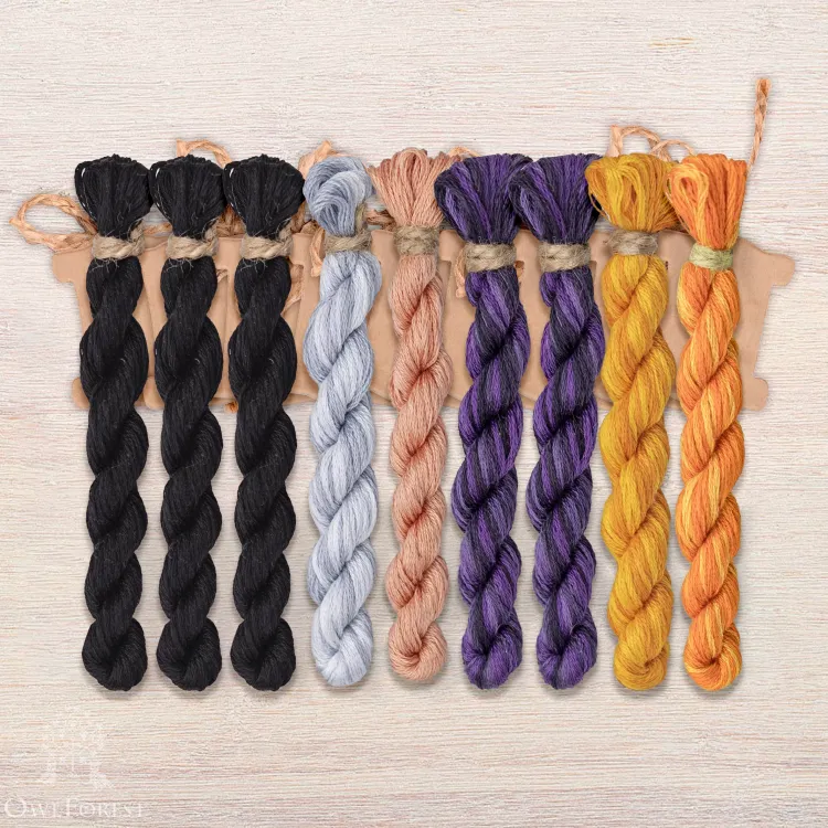 Набор ниток OwlForest для схемы «Тыквенная каша» (DMC)