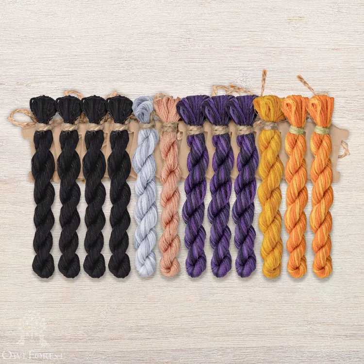 Набор ниток OwlForest для схемы «Тыквенная каша» (DMC)