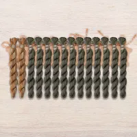 Набор ниток OwlForest для схемы «Семплер с желудями» (ПНК) двухцветный вариант