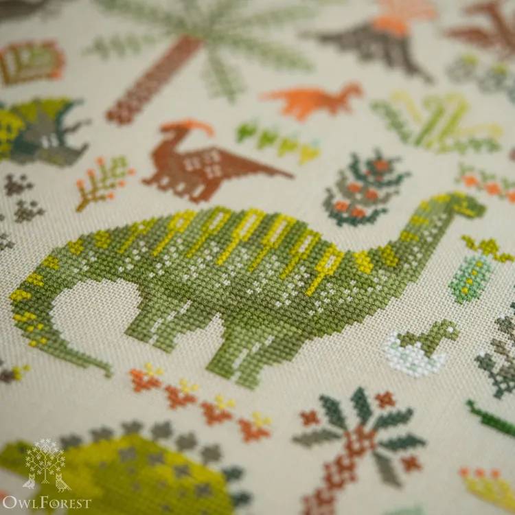Схема для вышивания «Динозавровый лес»