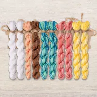 Набор ниток OwlForest для схемы «Счастливое детство. Метрика для девочки» (DMC)